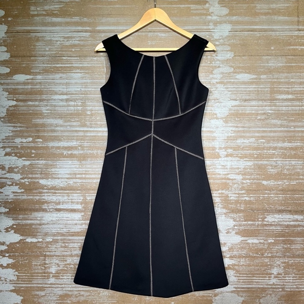 Calvin Klein Black A Line Dress stylish Work Wear Classic Womens